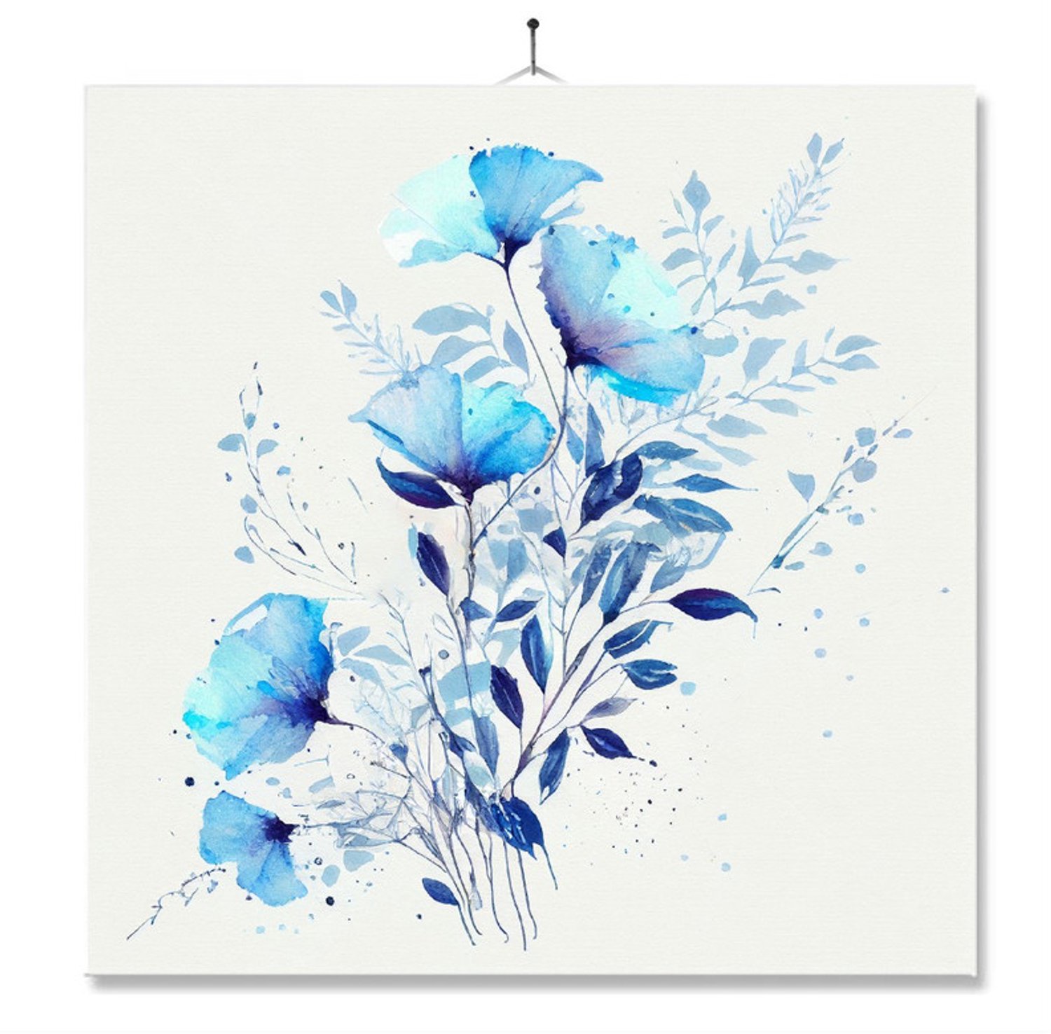 MC Living Tegel Met Opdruk | Kado | Cadeau | Delfs blauwe bloemen Ontwerp 10