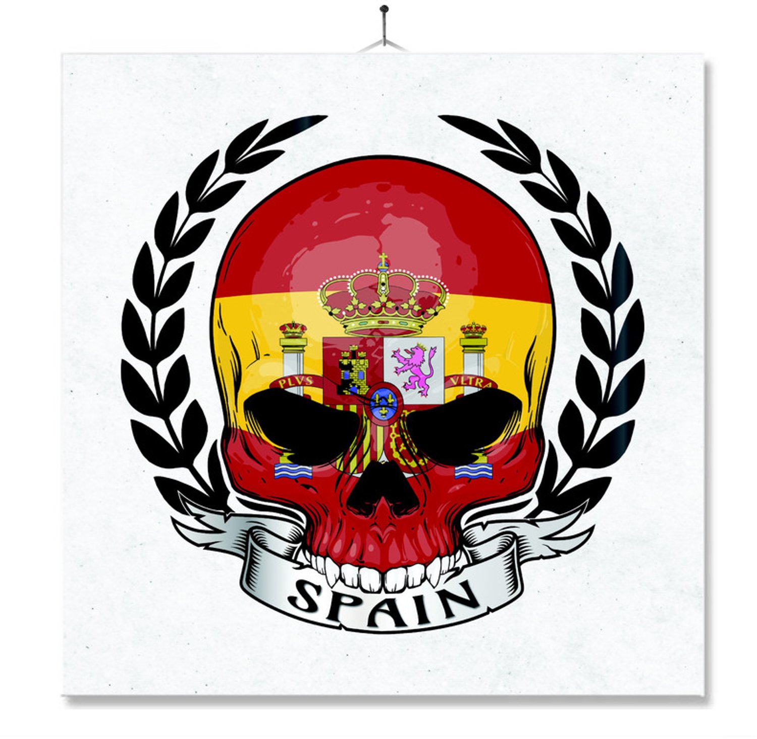 MC Living Tegel Met Opdruk | Schedel | Vlag | Spanje Ontwerp 2