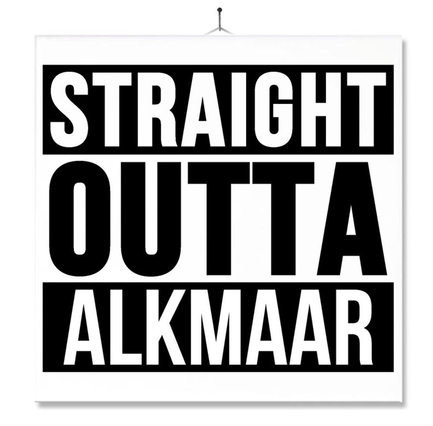 MC Living Tegel Met Opdruk | Geschenk | Wc | Toilet | Straight Outta Alkmaar Multi-Color