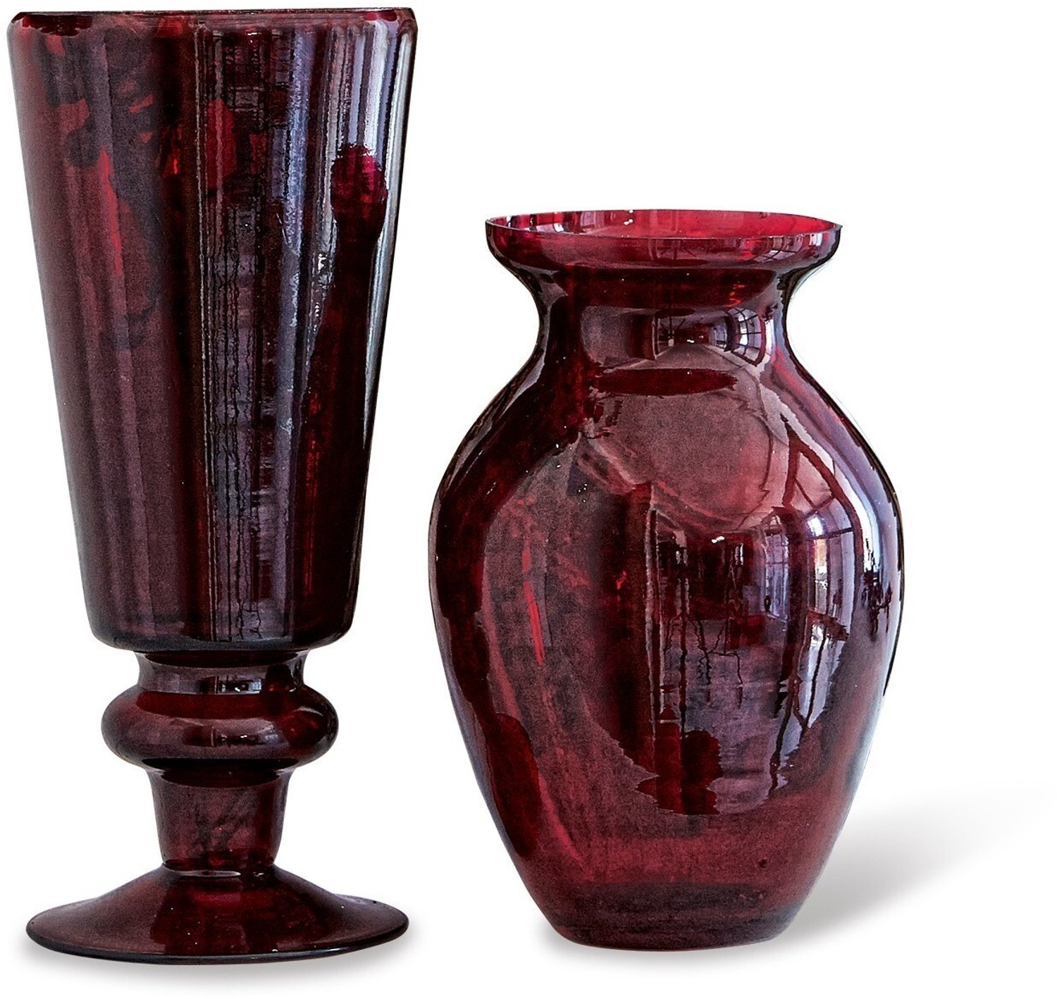 Loberon Vaas set van 2 Darian rood