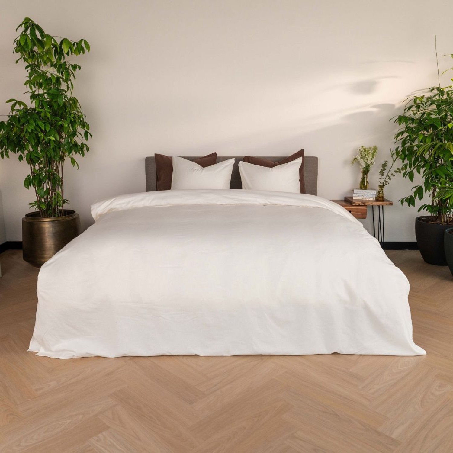 kayori Kiyu Dekbedovertrek Flanel - 240x200-220 + 2 slopen - Extra Zacht & Heerlijk Warm - Lits-jumeaux - Offwhite