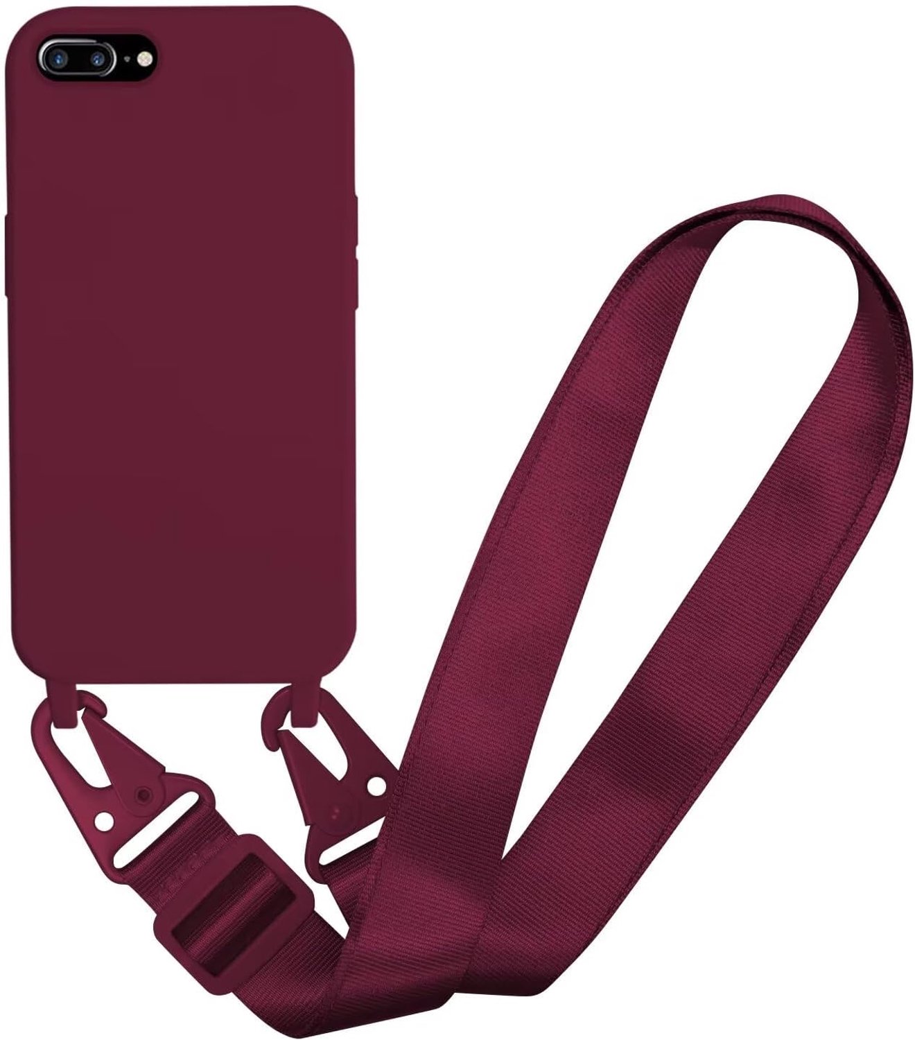 Siliconen hoes met koord voor iPhone 6 Plus/6s Plus/7 Plus/8 Plus