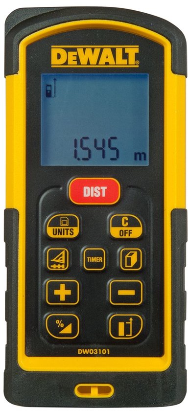 DeWalt DW03101 - Laserafstandsmeter - 100m - IP65 - Inclinometer