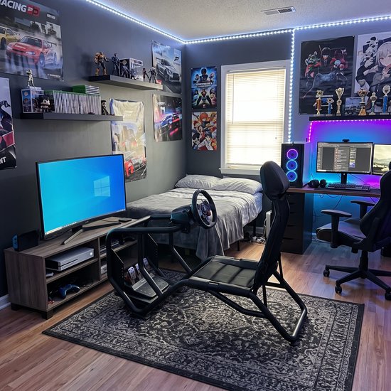 VDD Gaming - Sim racing cockpit - Compacte sim racecockpit - F1 Sim racing - Zwart van VDD Gaming — afbeelding 2