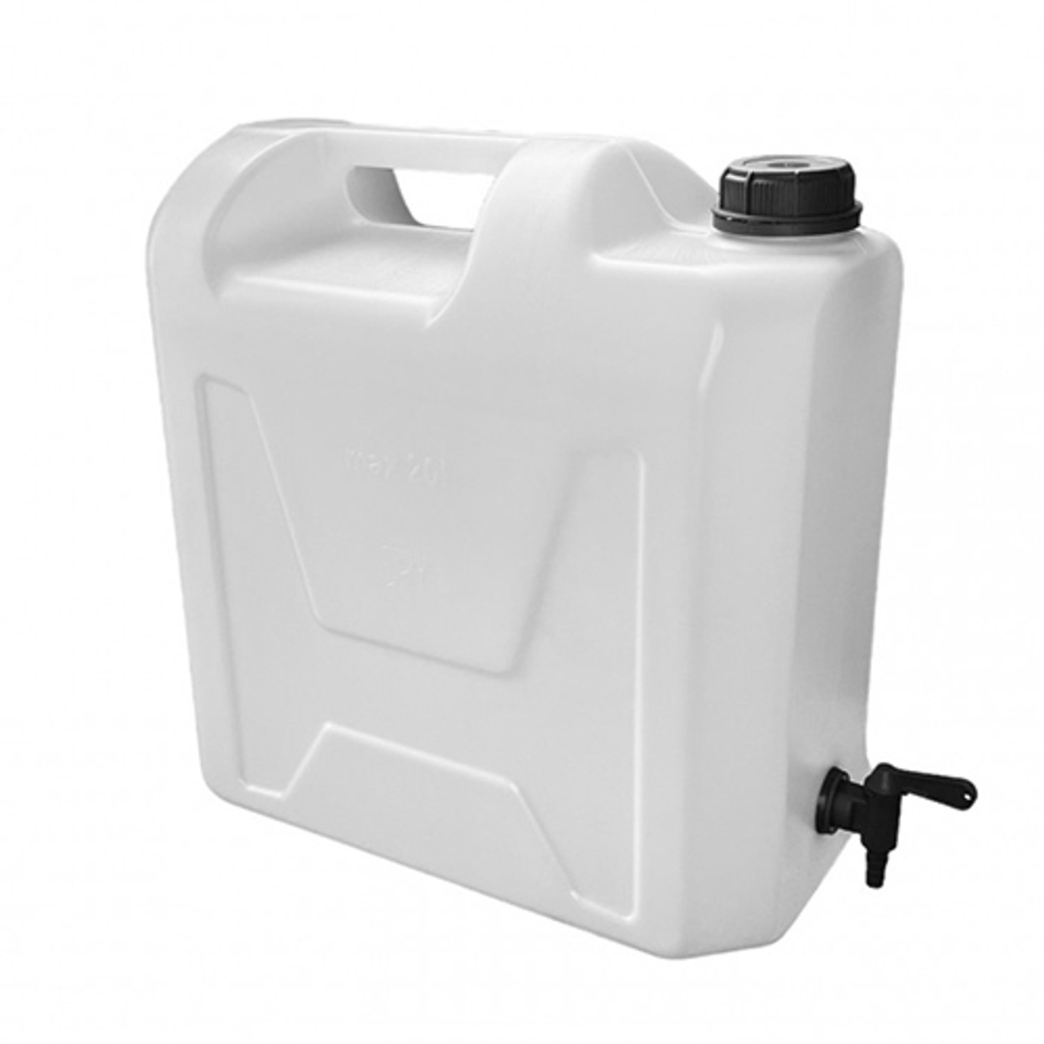 TCP Water jerrycan 20 liter met kunststof tapkraan – watertank voor camping, caravan, camper en outdoor.