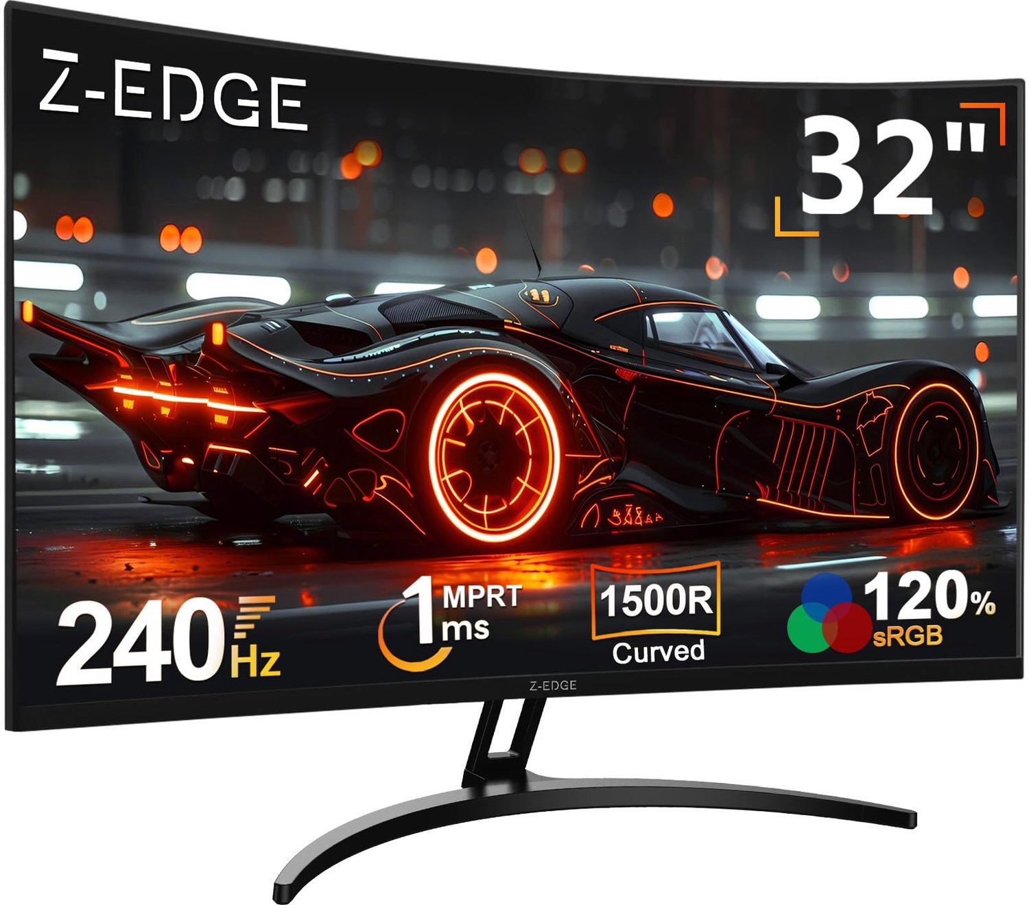 Curved Gaming Monitor 32'' met 240Hz en 1ms Reactietijd