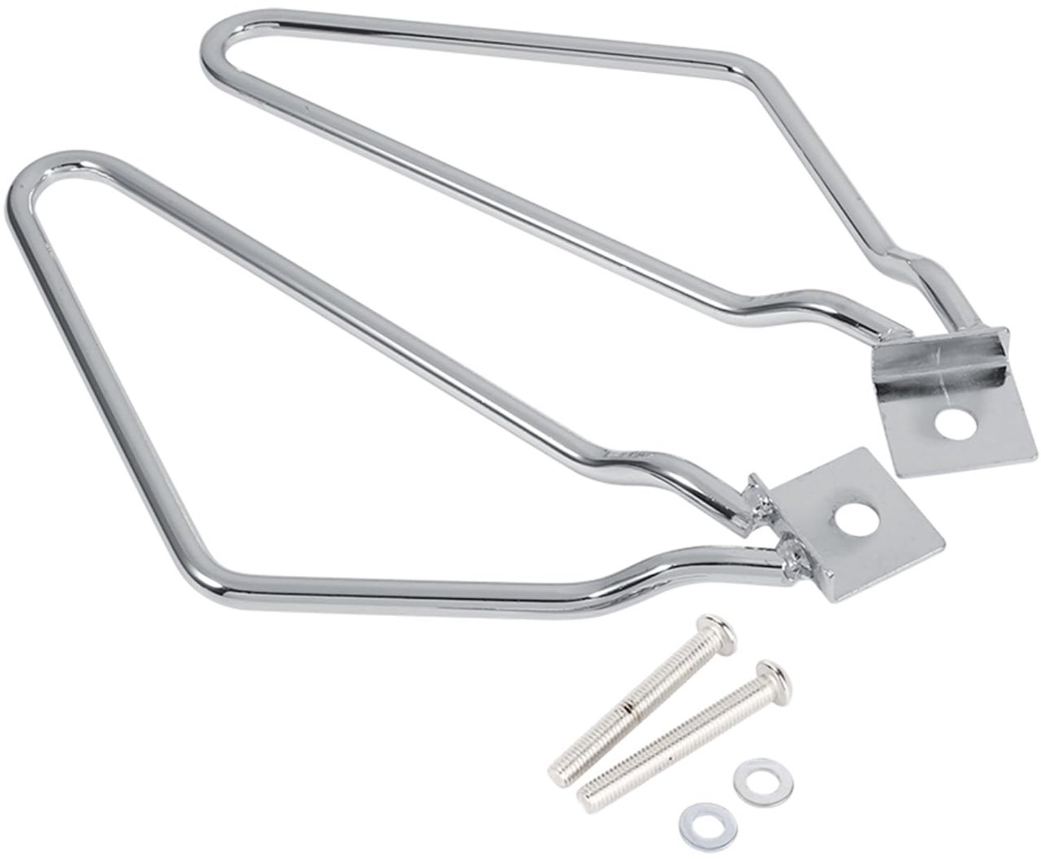 Zadeltasbeugel Duurzaam - Motorfiets Zadeltas Houder - Chromen Beugel - IJzeren Fitting - Set van 2 - Compatibel met XL883/1200 HD1450/1584 - Zadeltashouder