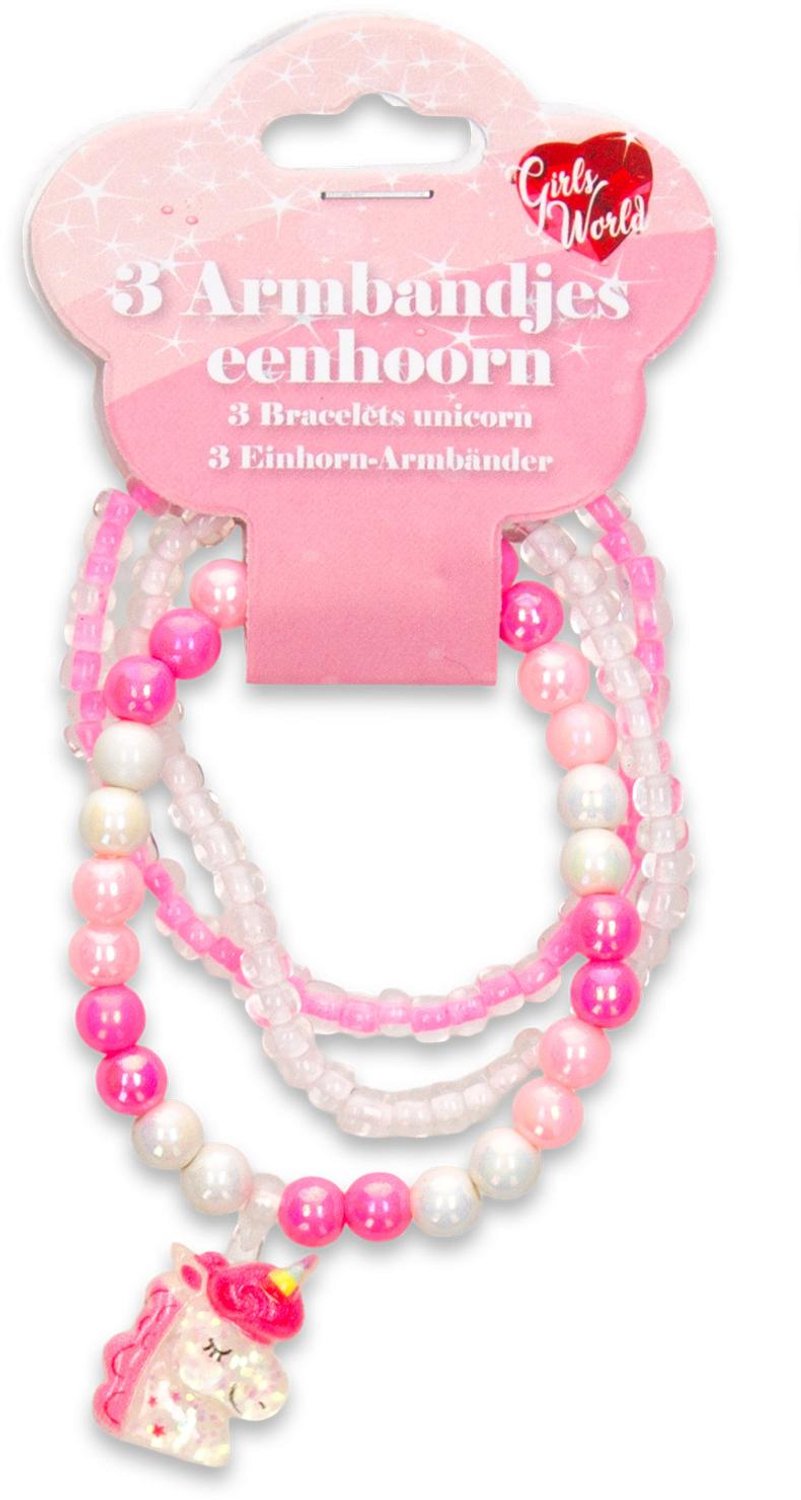 Eenhoorn Armbandjes - Kinderarmbanden Unicorn- 3 stuks