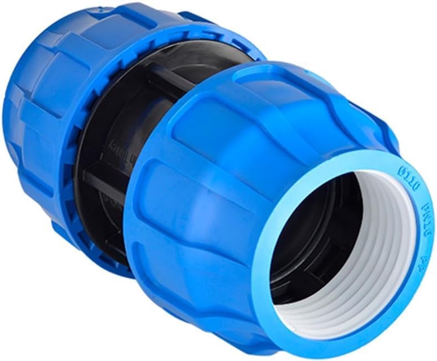 PE-verbinding 63 mm - hogedruk-polyethyleen - veilige verbindingen - ideaal voor irrigatie en tuinbouw - m-winkel
