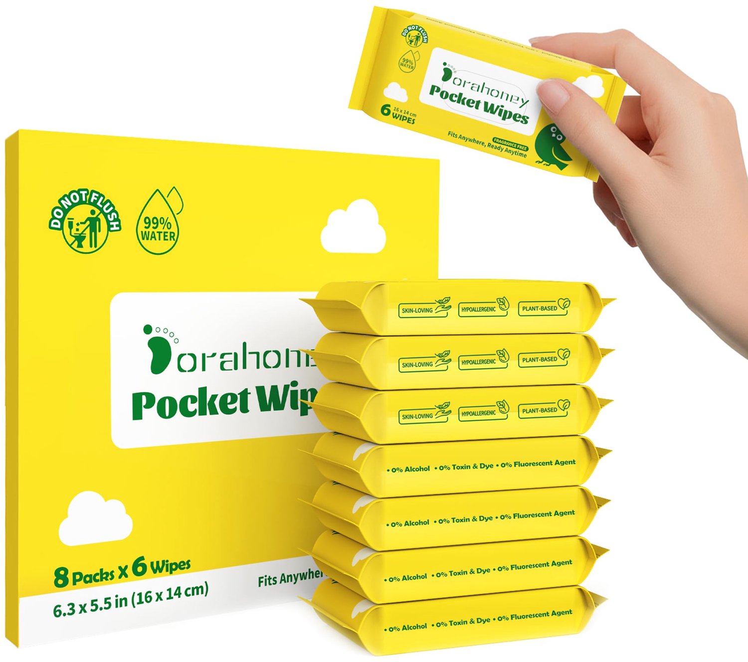 Mini Vochtige Doekjes, 48 Stuks