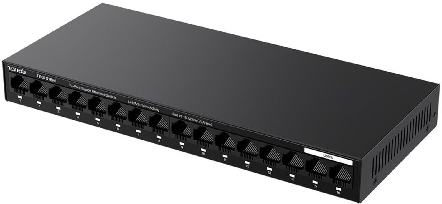 16 Port Gigabit Switch - Unmanaged LAN Netwerk