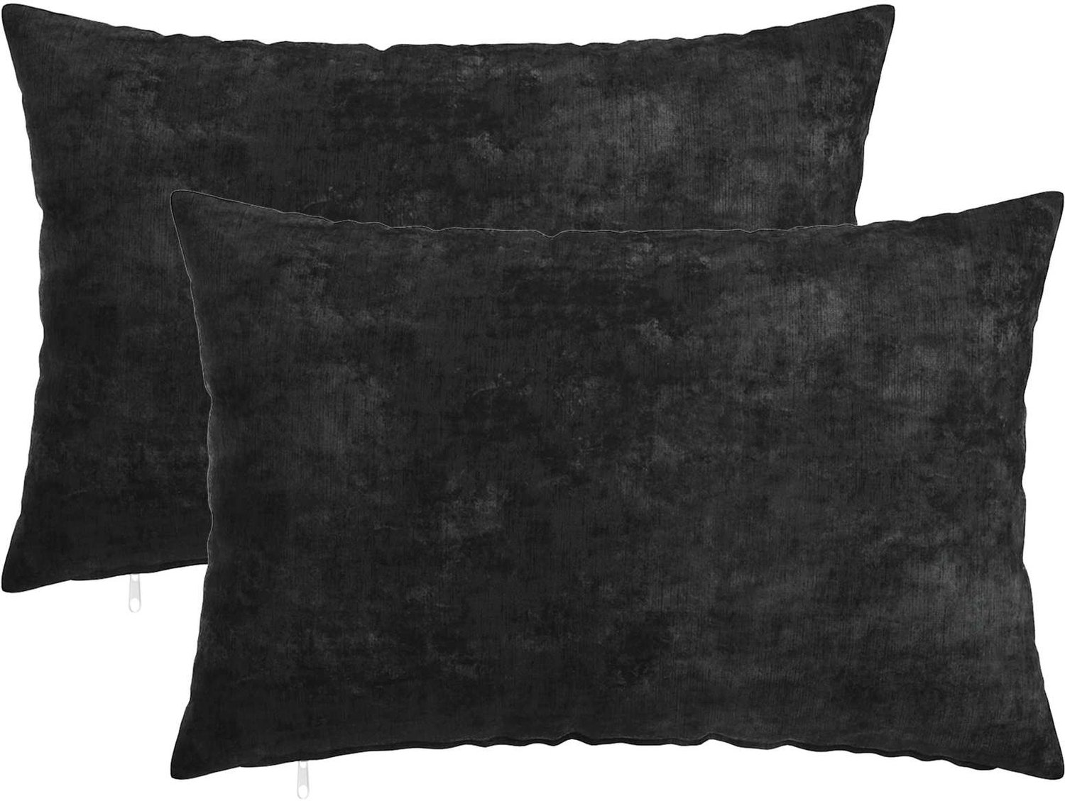 vidaXL Dekenkussen - 2 - st - HEERLEN - Antraciet - 30 - x - 50 - cm - Chenille - Stof