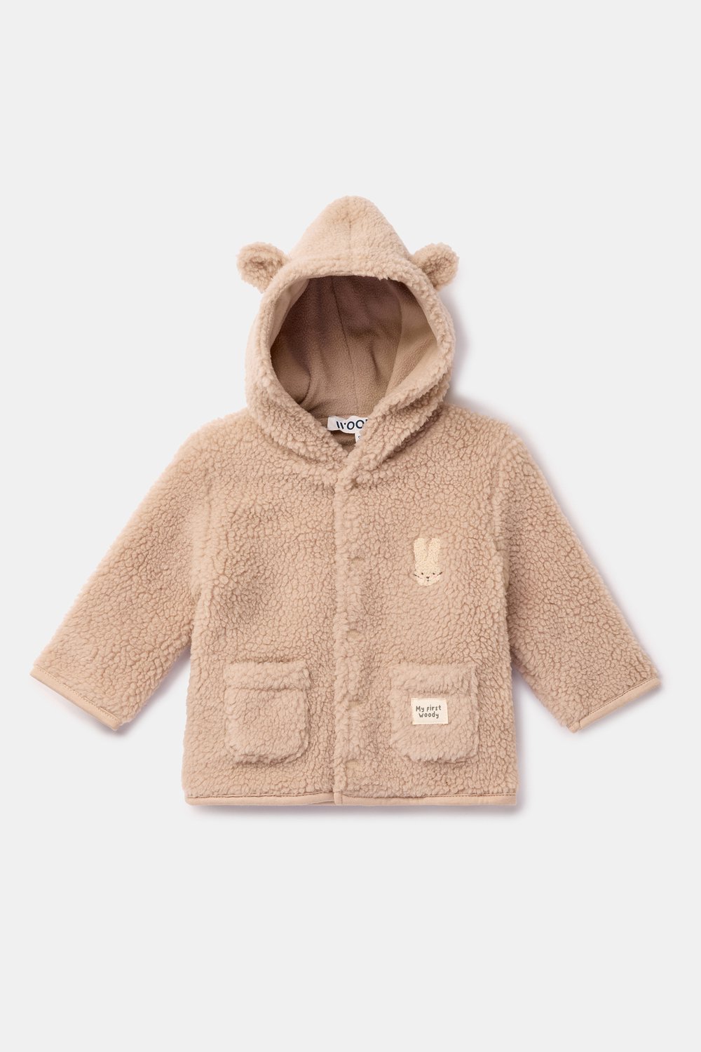 Woody Unisex korte jas beige - maat 086/18M