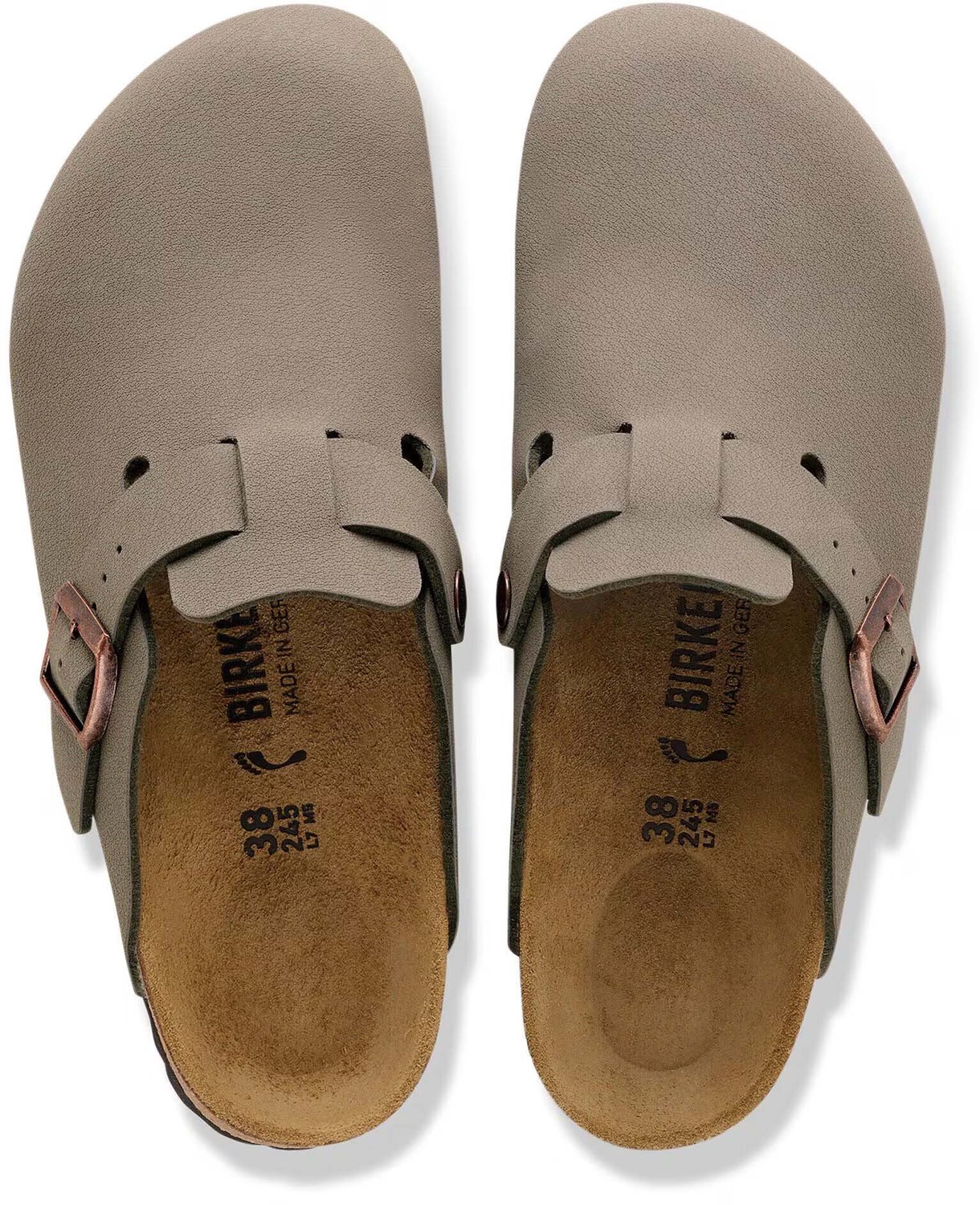 Slippers Birkenstock Boston Birkibuc Fashion Wear Volwassen Grijs