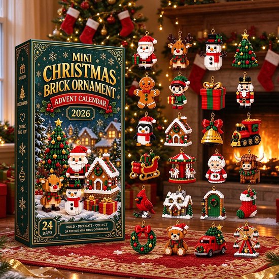 Adventskalender 2026 - kerstkalender - kerst adventskalender - 24 ornamenten - adventskalender kinderen - kerstversiering - kerst cadeautjes - Feestelijke Sfeer Creëren - Kerst Cadeau - voor Kinderen en Volwassenen — cadeau in Spellen & Speelgoed - foto 5