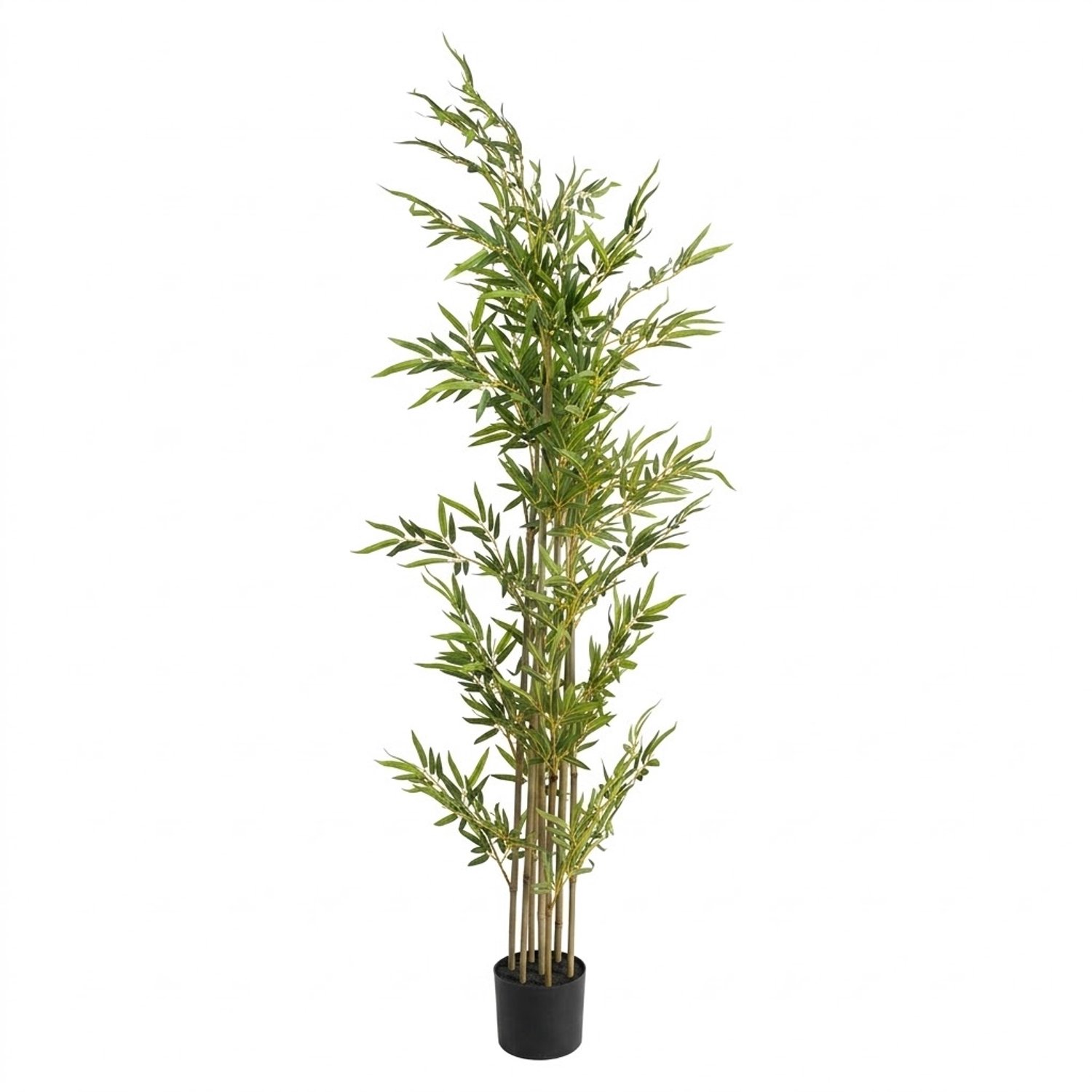 EDENIA Kunstplant - Kunstbamboe in pot, hoogte 160 cm Groen