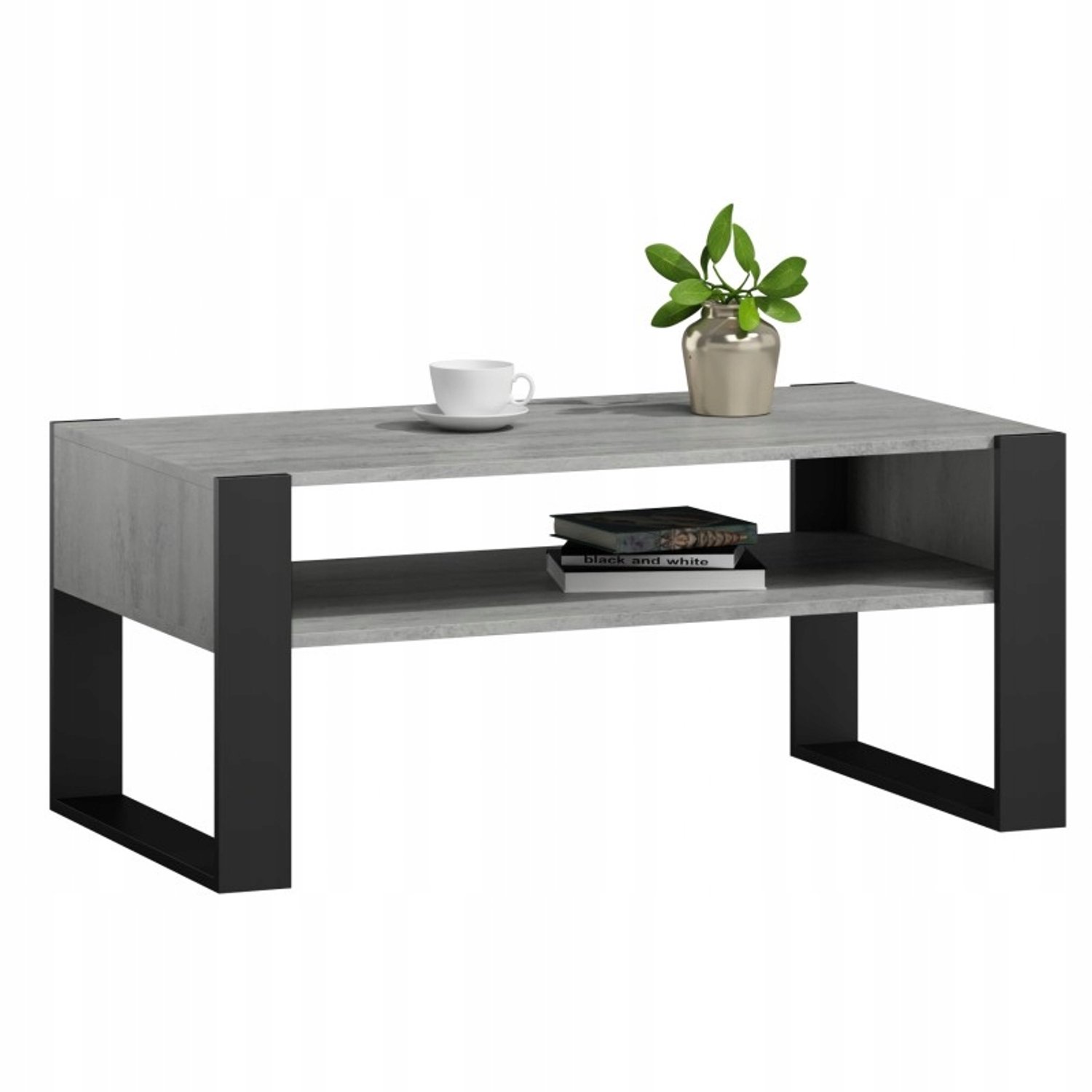 Per La Vita Kaja Serie - Salontafel - Betonlook - Zwart