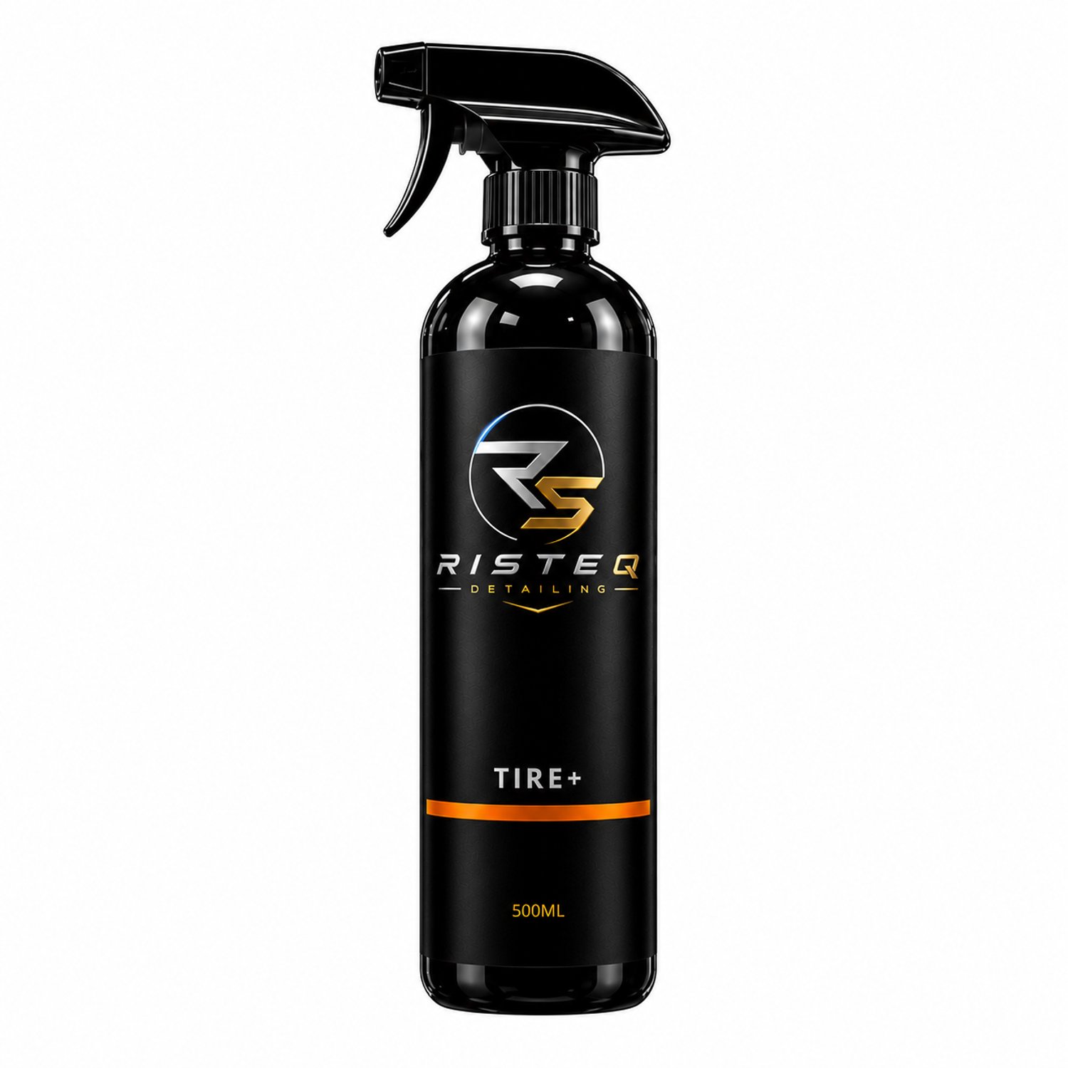 Risteq Detailing - Auto Bandenzwart en kunststoffen zwart - TIRE+ - 500 ML - Perfect voor bandenonderhoud van auto's en voor het onderhouden van bumpers en kunststoffen delen