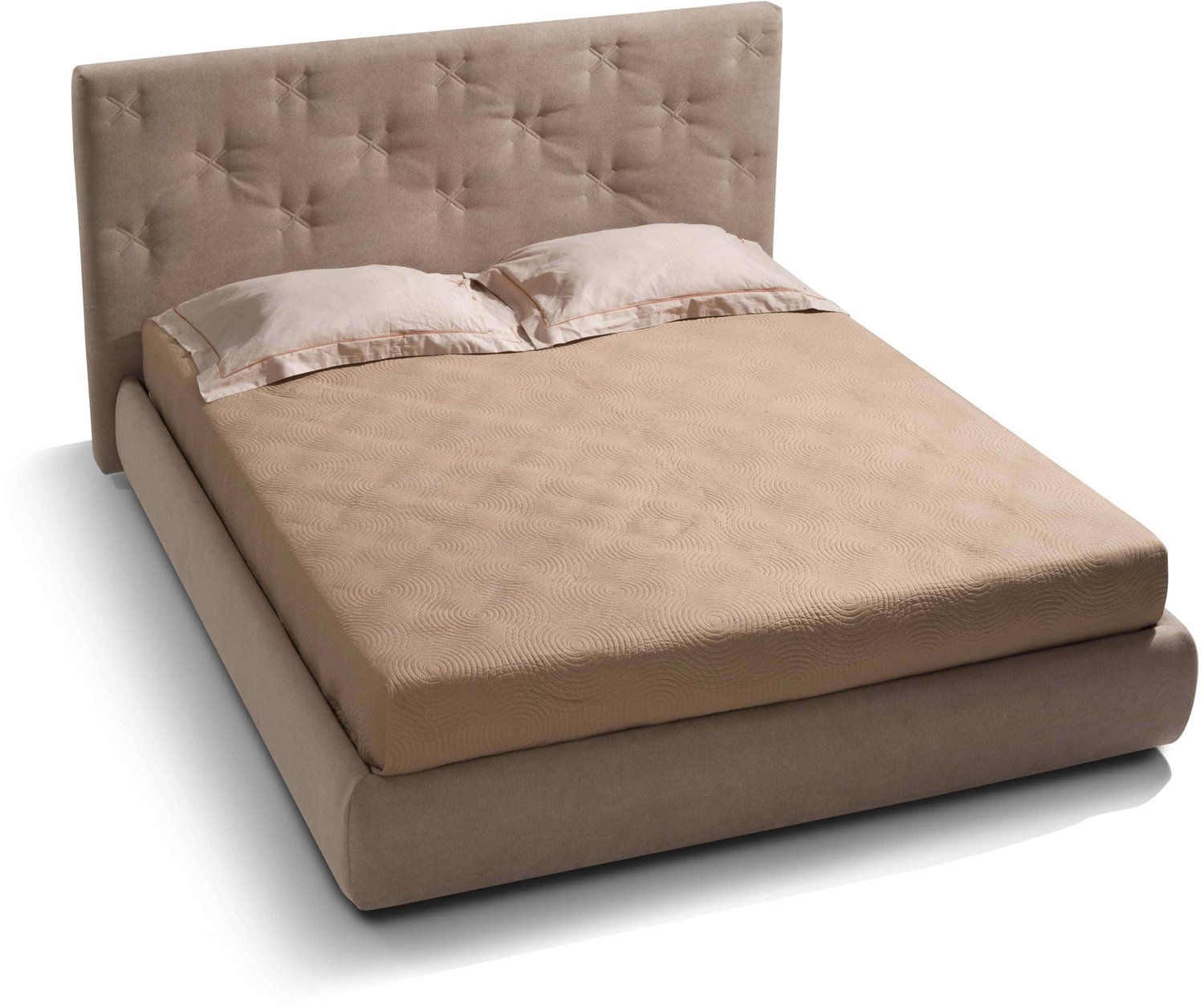 Rem-Sen Space - Bed - 140x200 cm - Opklapbare lattenbodem - Opbergruimte Lichtbruin