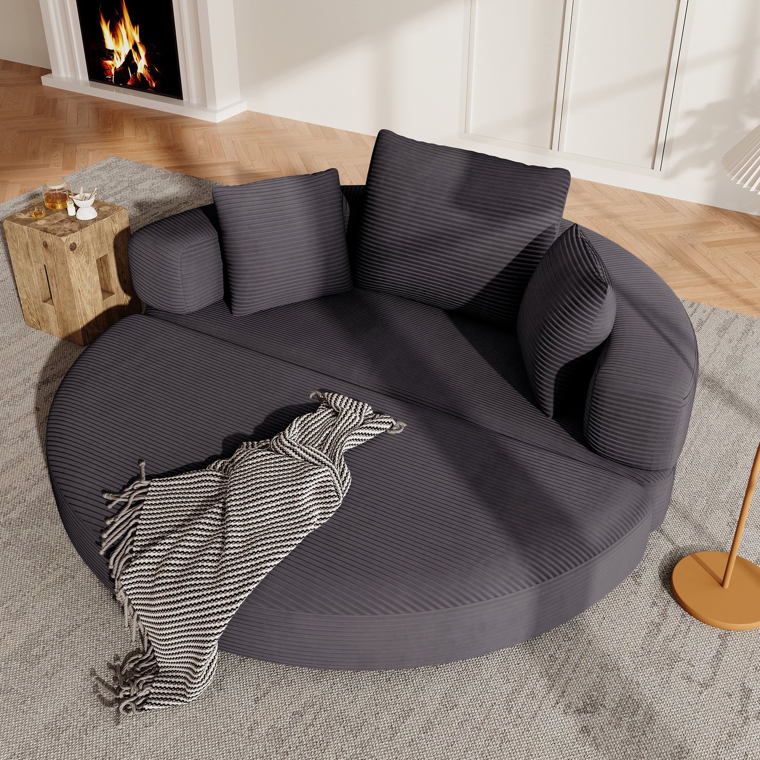 CHICFURN Slaapbank - 2-in-1 - Opvouwbaar - Zwart