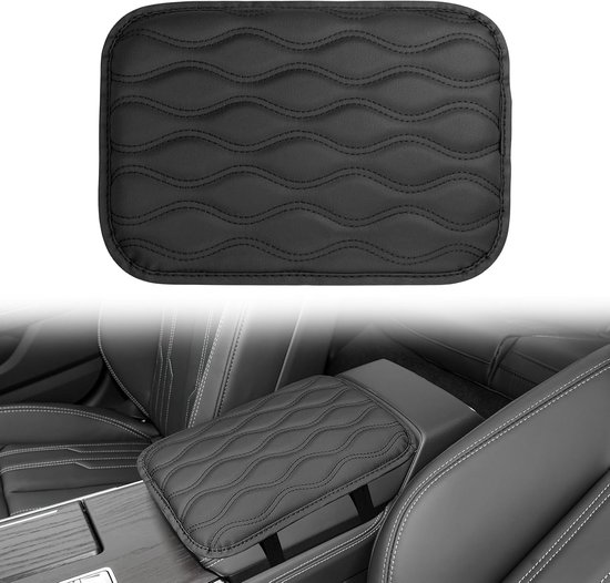 Auto Center Console Pad, Universele PU Lederen Auto Armsteun Kussen Pads, Flexibele Elastische Band Waterdichte Auto Armsteun Seat Box Cover, Auto-interieur Accessoires voor de meeste voertuigen