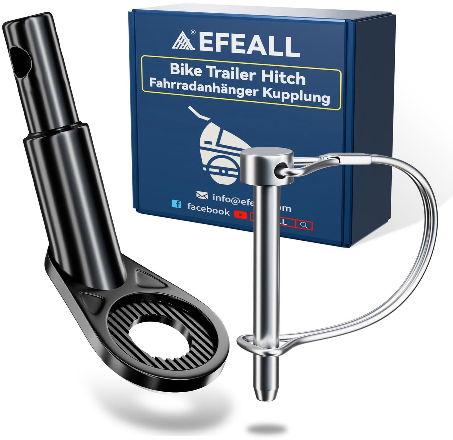 Fietskar koppeling - 12 mm - Veiligheidspen - Staal