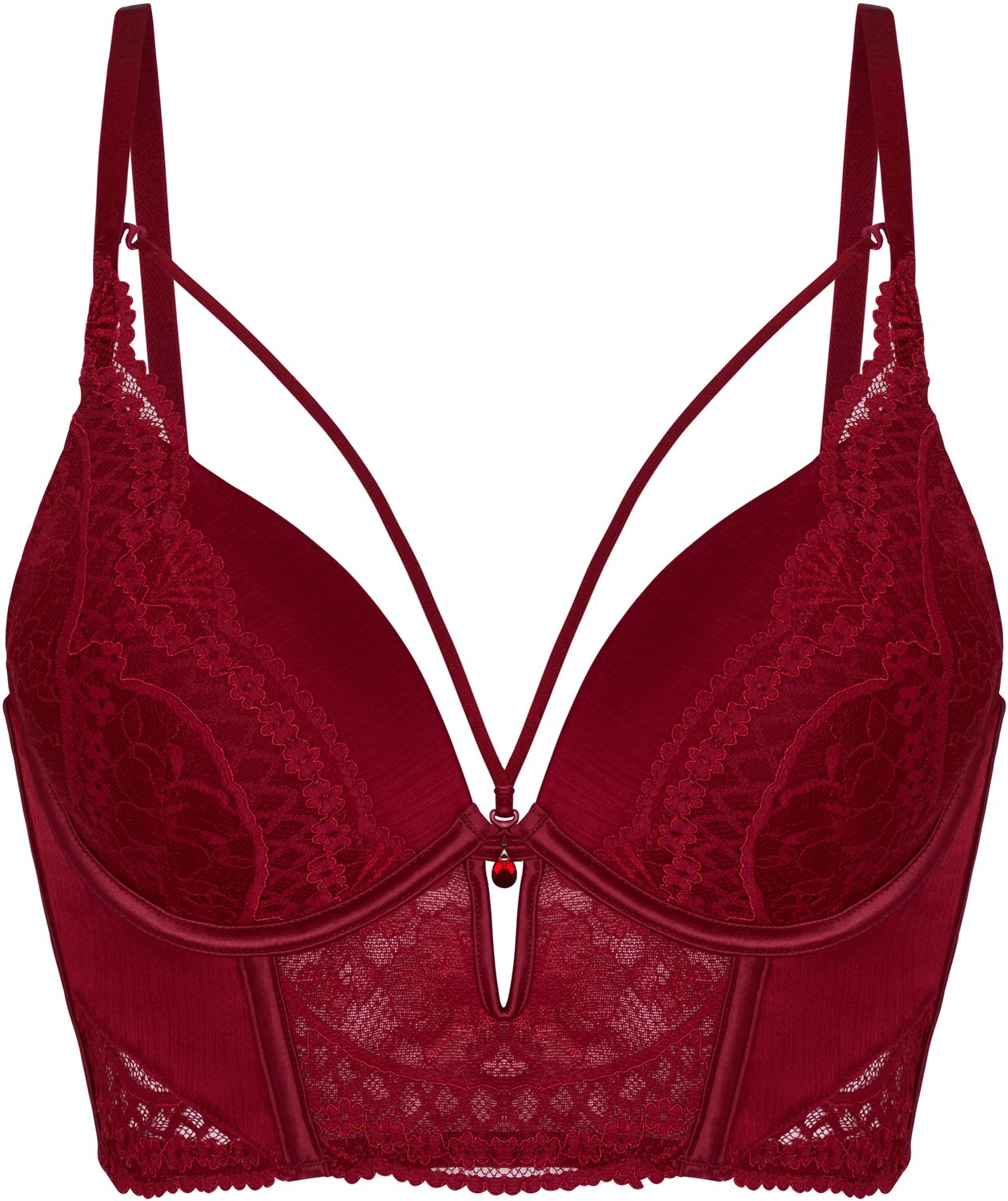 Hunkemöller Push-Up Longline Bra Tosca Rood