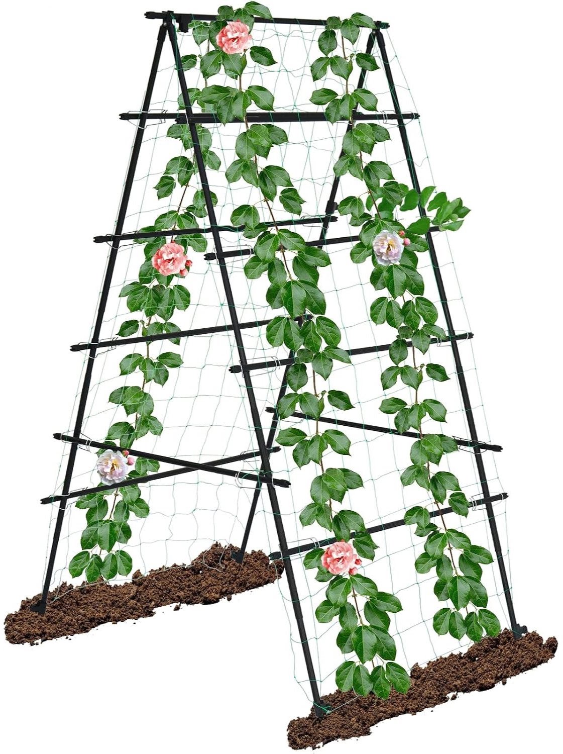 Vantivo® Klimrek Planten - Plantensteunen voor Klimplanten - Wandrek voor Buiten -Zwart