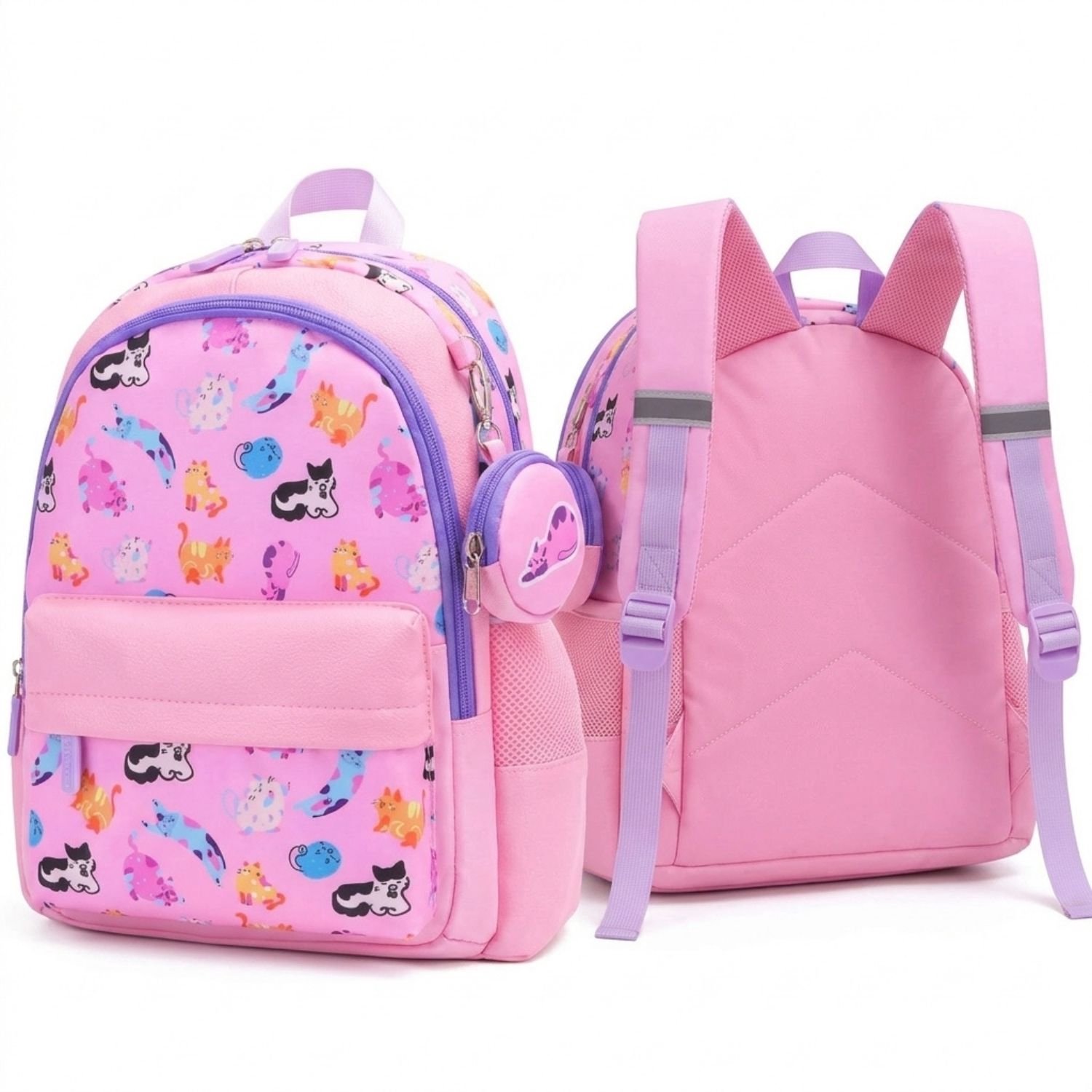 Boekentas Meisjes Lagere School - Schooltas Eersteleerjaar Groot - Roze