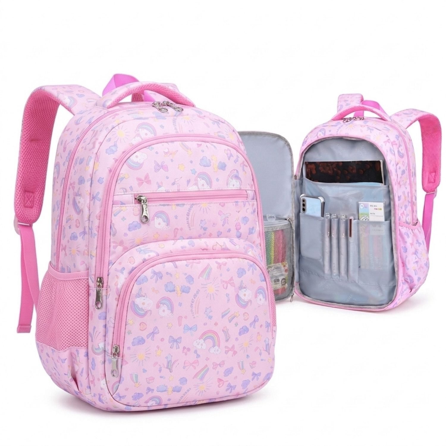 Boekentas Meisjes Lagere School - Schooltas Eersteleerjaar Groot - Roze