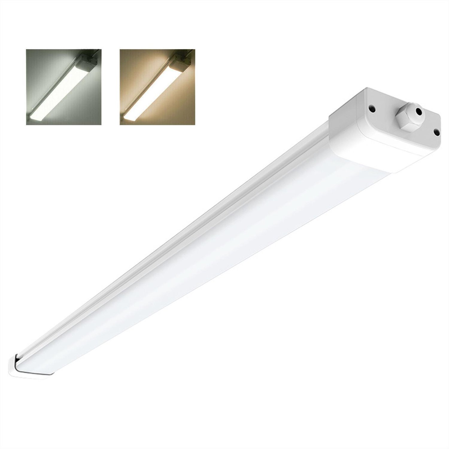 anten LED Armaturen - LED Batten 60cm - 18W 1980lm - 6000K Koud wit licht - LED Vochtbestendige Lamp - IP65 Waterdicht - voor Garage, Werkplaats & Kelder - Koppelbaar