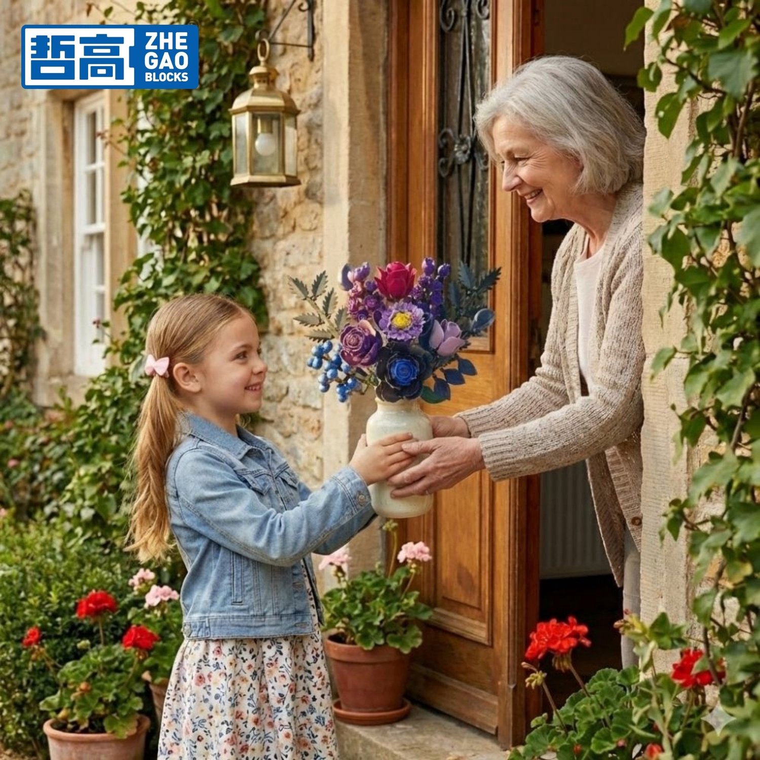 Zhe Gao 11542 Paarse Rozen BIoemen Boeket bouwset | Botanical Flowers Collection 2026 modelbouw | Classic Creator speelgoed bouwpakketten voor volwassenen & kinderen | kunstbloemen niet geschikt voor lego | bouwdoos met 759 bouwstenen — afbeelding 8