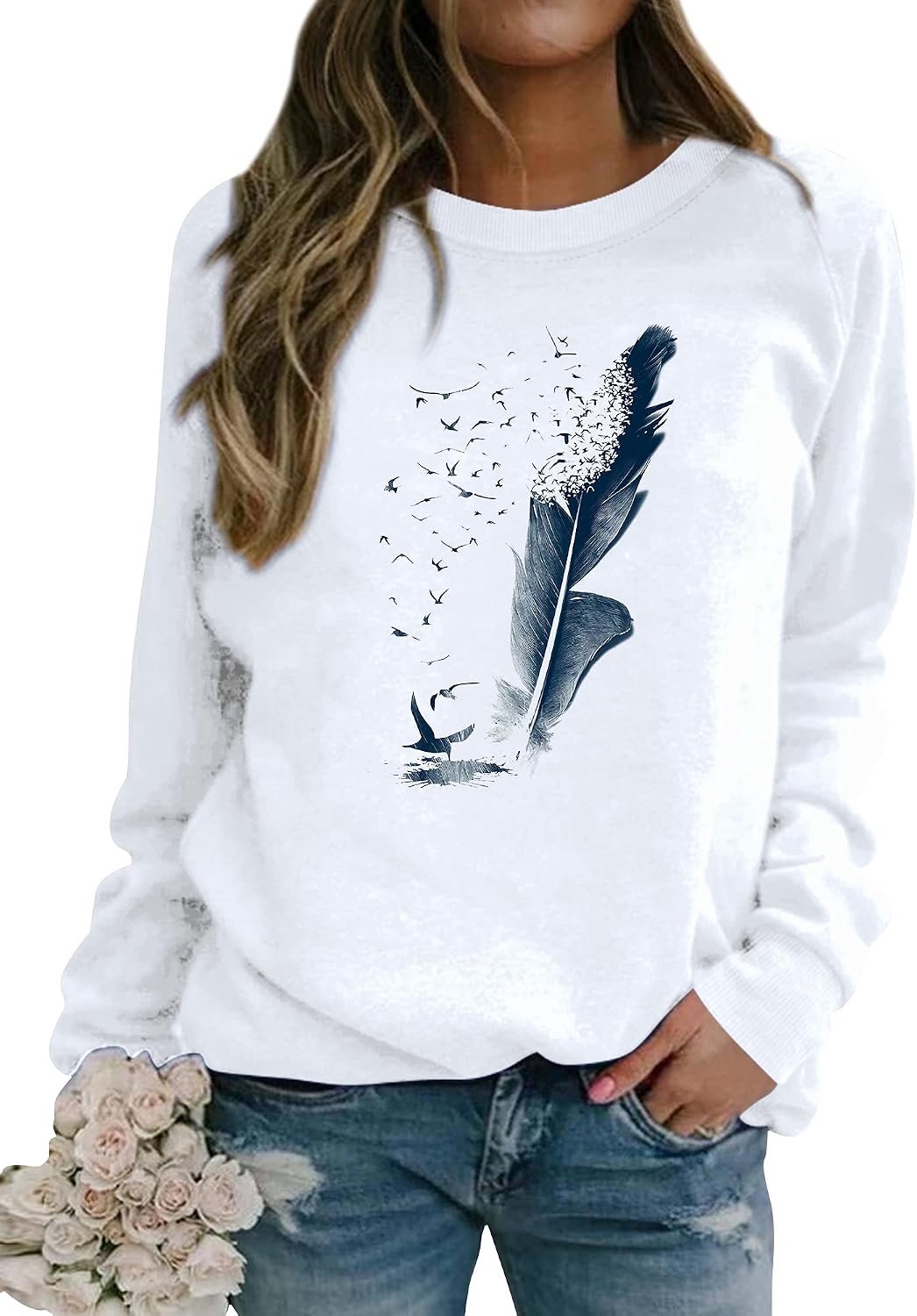 Pluis druksweatshirt herfst 95% katoen