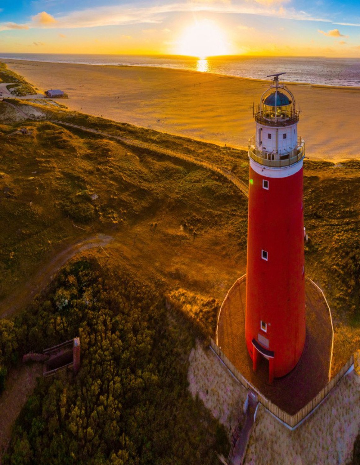 Vgdesign Vuurtoren bij zonsondergang 50x70 cm tuinposter banner VGDesign onbekend