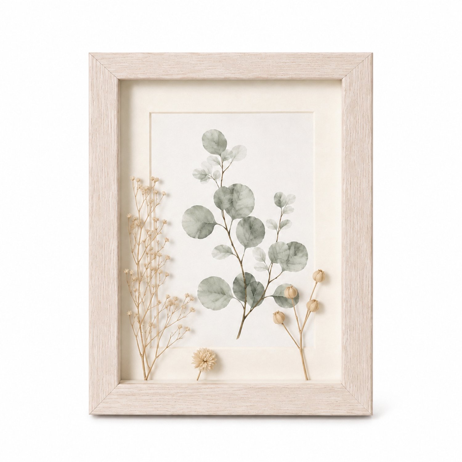 SWGOTA MDF-fotolijst A3 29,7 x 42 cm in wit eiken, 2 cm binnenruimte, rechthoekig, met glas en afbeelding