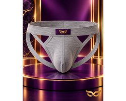 MySecretNL Low Waist Jock - Jockstrap - 100% Katoen - Grijs - Maat M