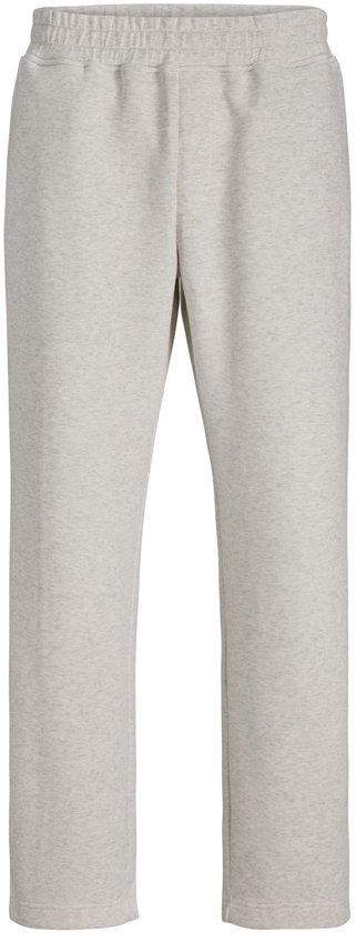 Lichtgrijze gemêleerde joggingbroek met elastische tailleband.