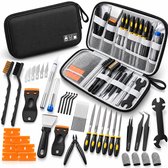 BOTC 3D Printer Gereedschapset 50-Delig - 3D Printer Accessoires met Nozzle Reinigingsnaalden, Schraper & Vijlen - Inclusief Opbergkoffer - Voor FDM & SLA Printers