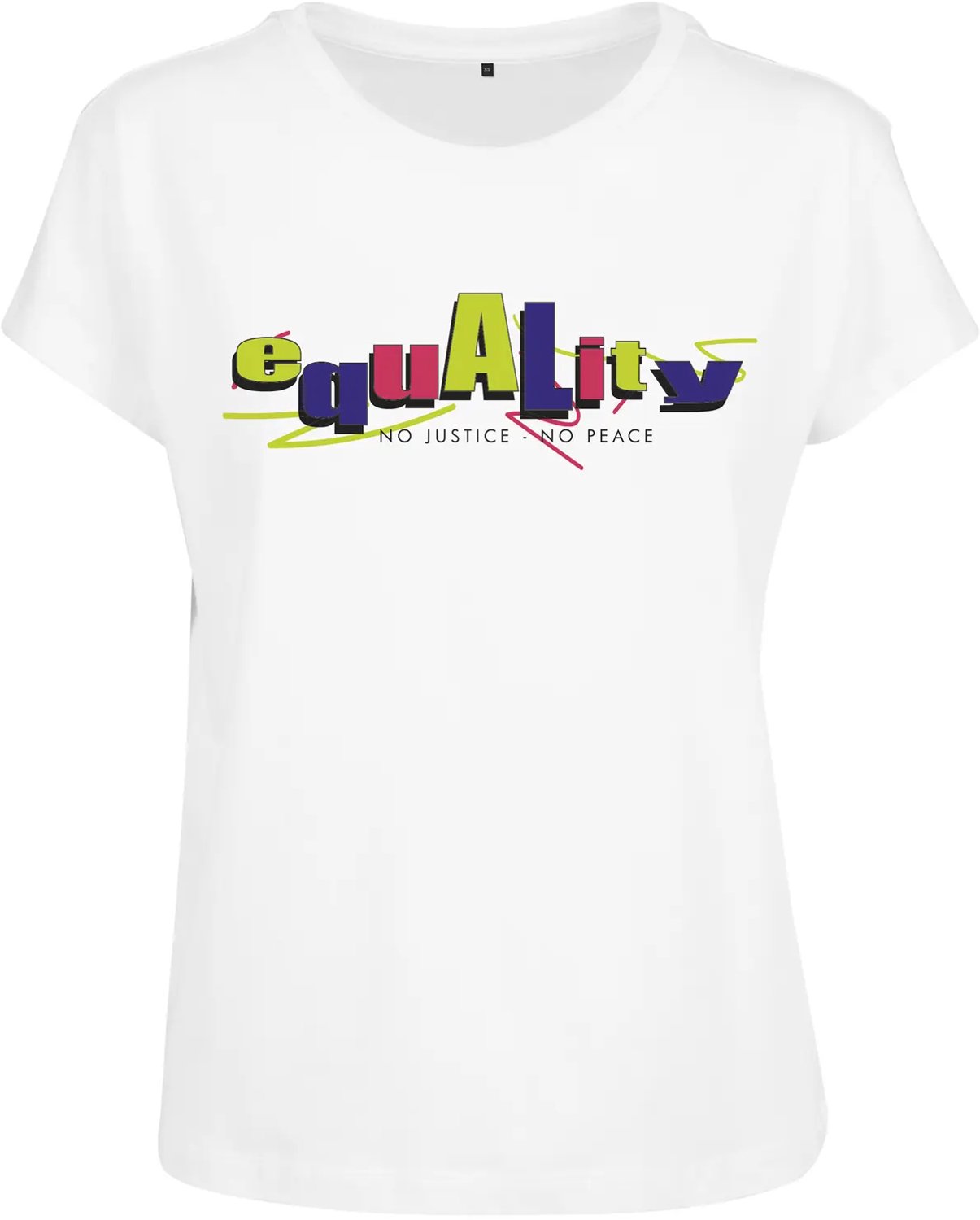 T-shirt dames Mister Tee Colored Equality Wit