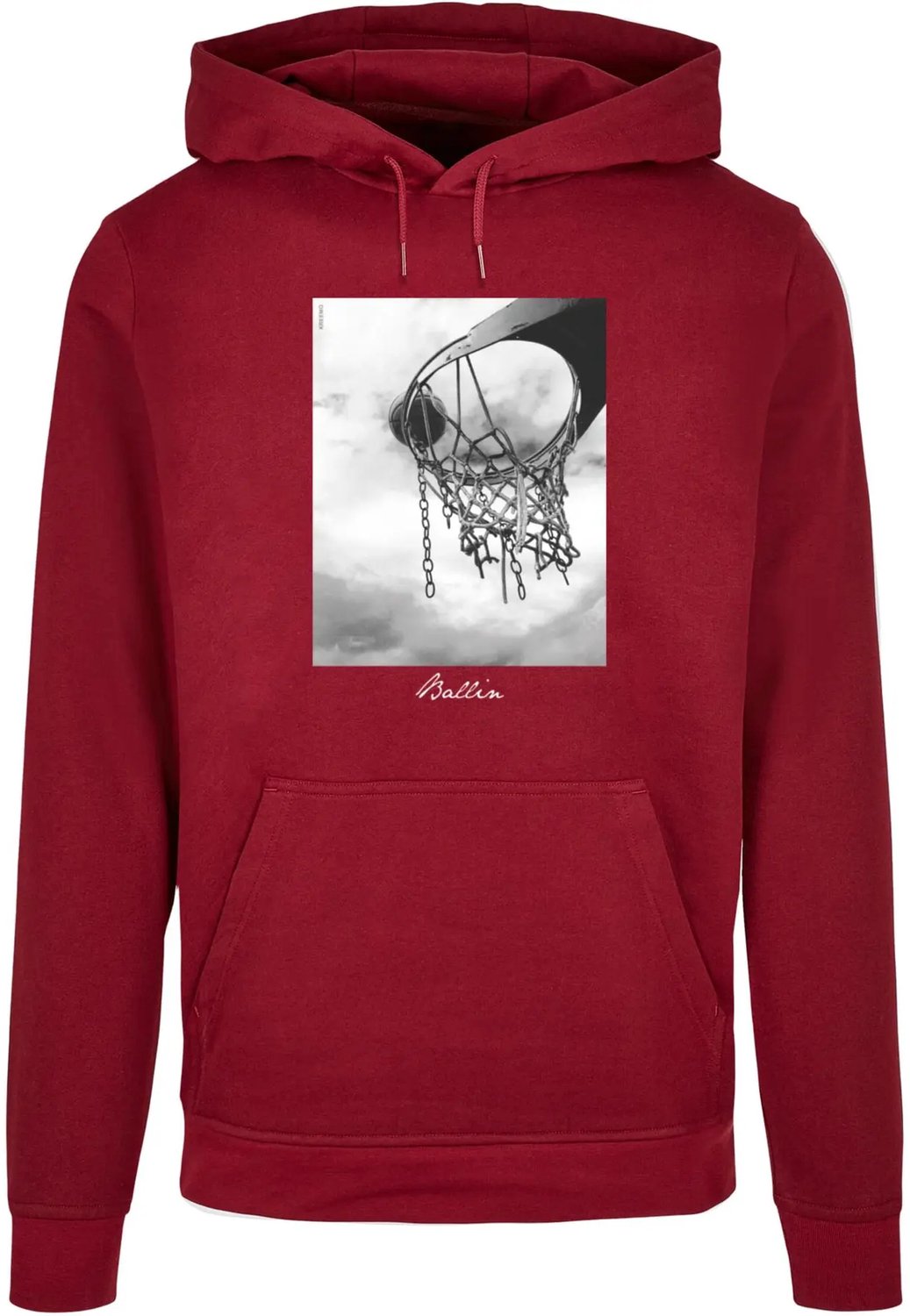Hoodie Mister Tee Ballin 2.0 New Basic Bordeauxrood