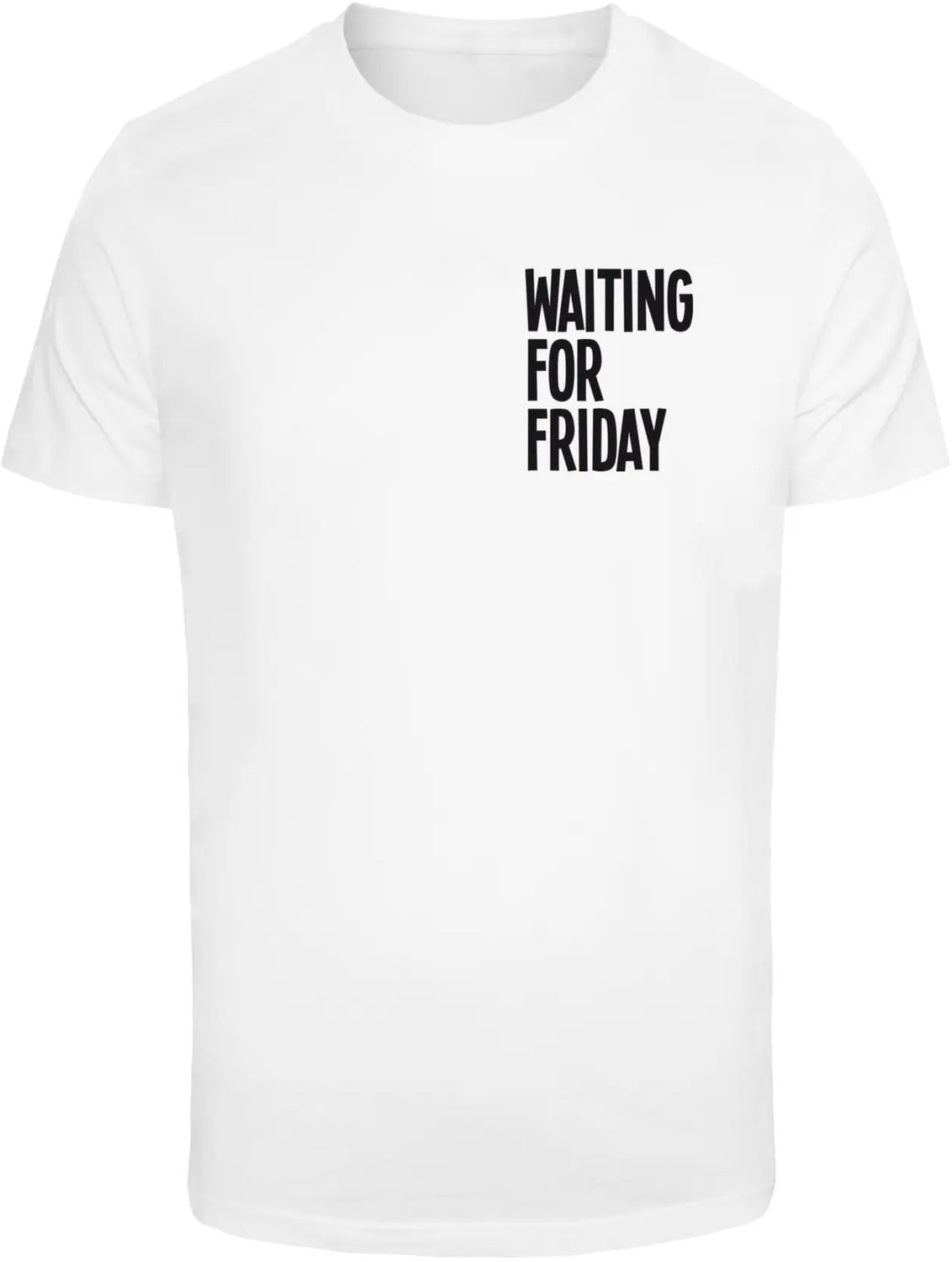 T-shirt met ronde hals Mister Tee Waiting For Friday Wit