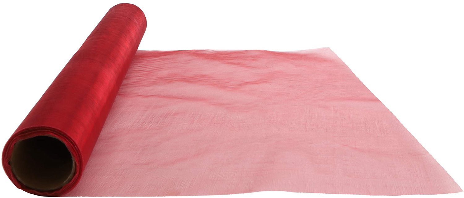 Organza lint - 9 m x 40 cm - Wijn