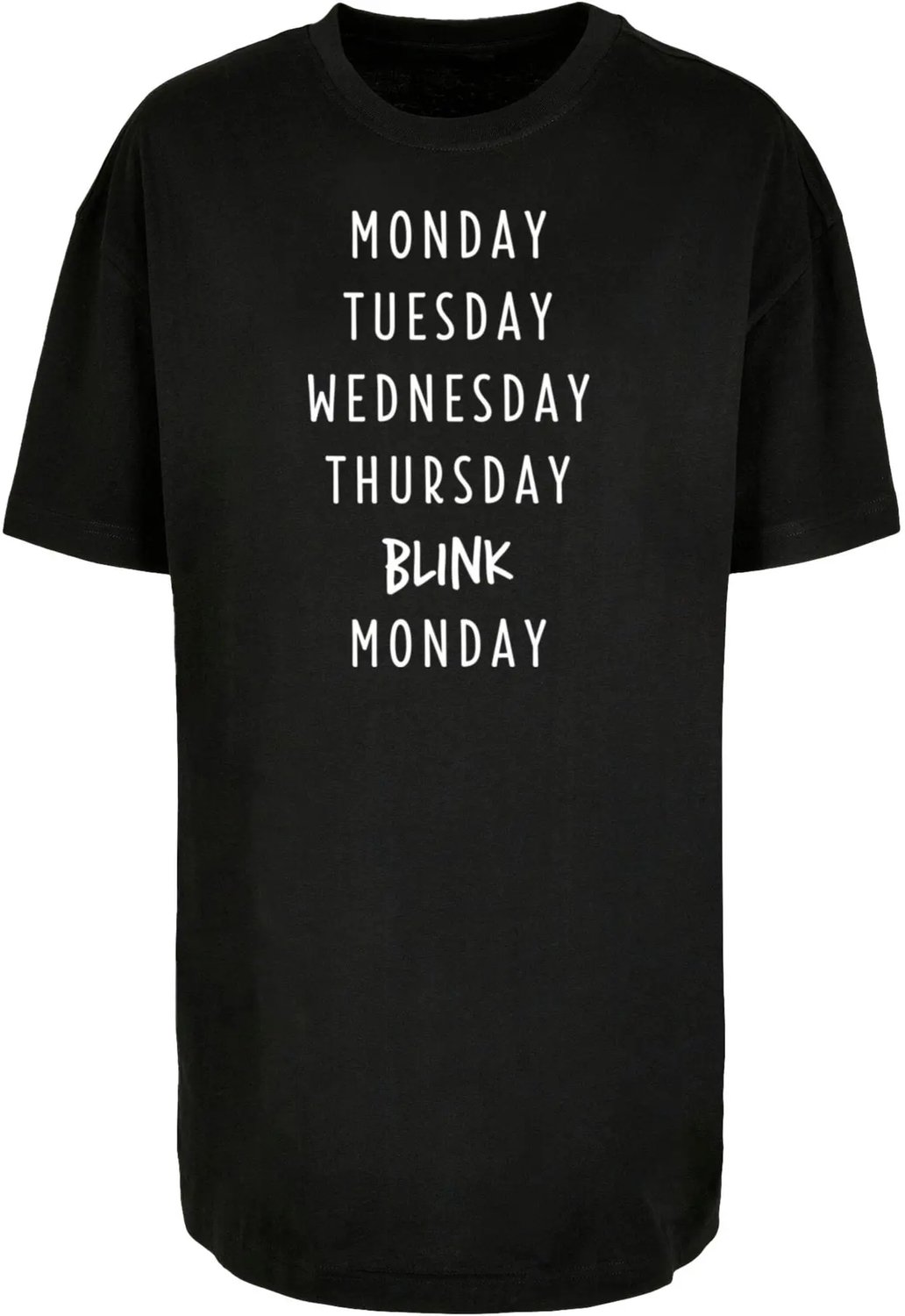 Dames-T-shirt oversized Mister Tee Blink Zwart