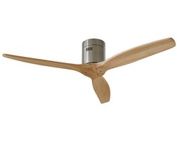 Lucande - Plafondventilatoren zonder verlichting - Hout, ijzer - H: 23 cm - licht hout, nikkel