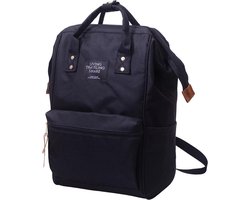 Hippe Rugtas Ruime Rugzak Schooltas - Zwart  BACK TO SCHOOL