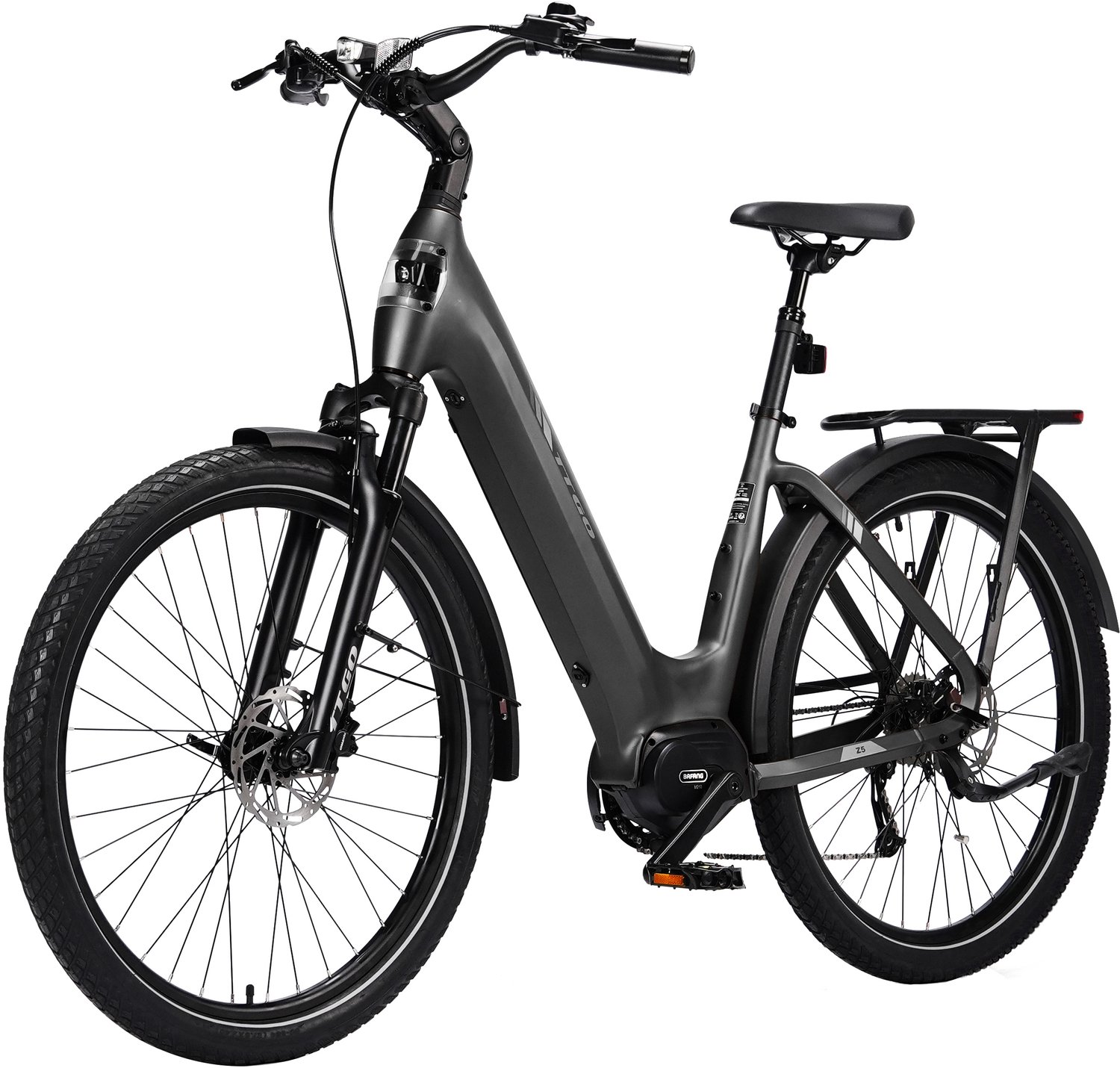 TTGO Z5 E-bike 25 km u 27.5inch 120km actieradius 250W motor 36V18Ah accu 75NM Grijs