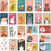 Kerstkaarten - Wenskaarten - 12 Stuks - Met Enveloppen - 10x15cm