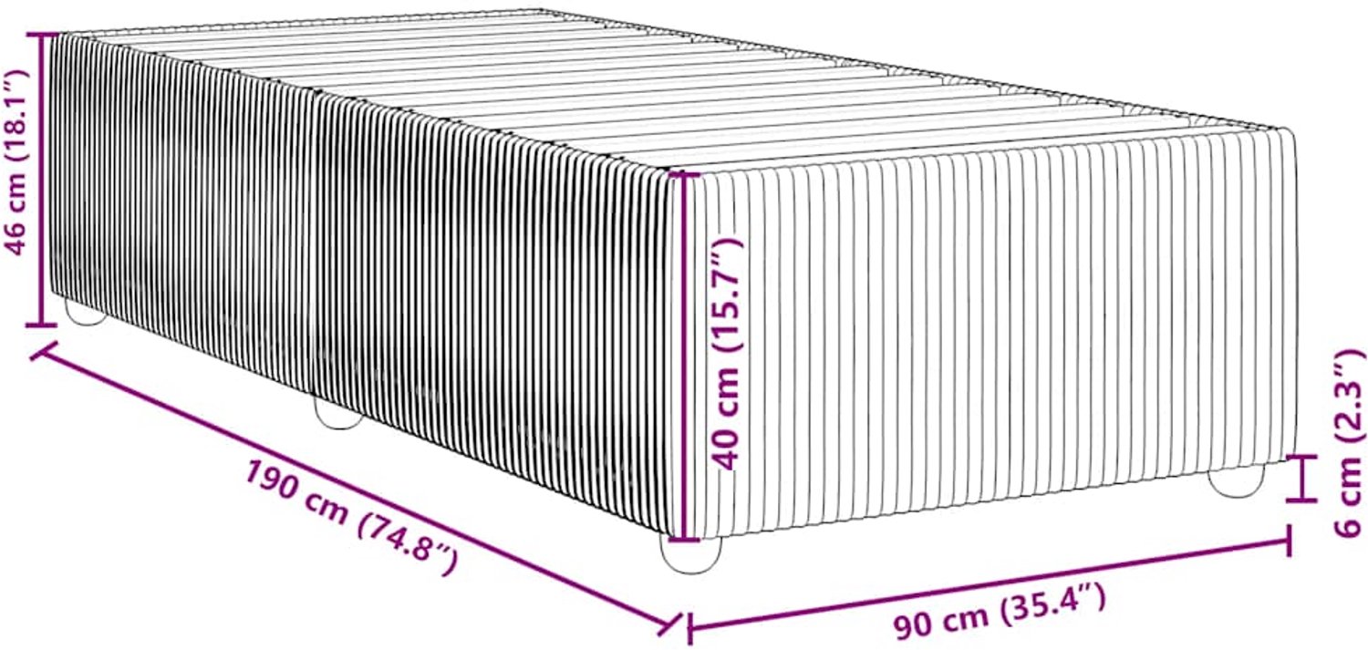 vidaXL bedframe - 90 x 190 cm - stof - donkergrijs - Inclusief textielbeschermer 500 ml