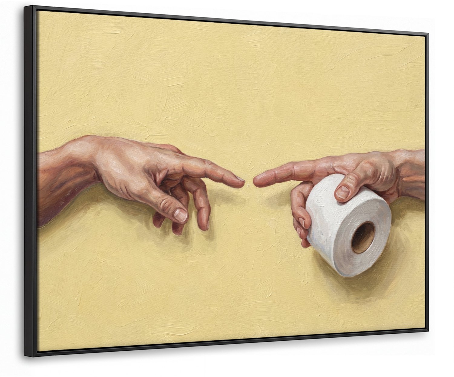 Canvas Schilderij met Baklijst 70x50cm - Klassiek - Kunst - Humor - Muurdecoratie woonkamer - Slaapkamer decoratie - Kamer accessoires - Schilderijen op canvas met lijst