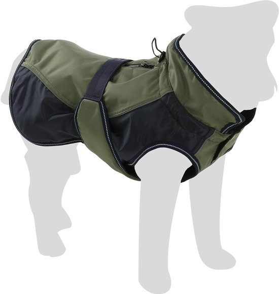 Flamingo Hondenjas Eisberg Groen/ Donkerblauw Winterjas 65cm